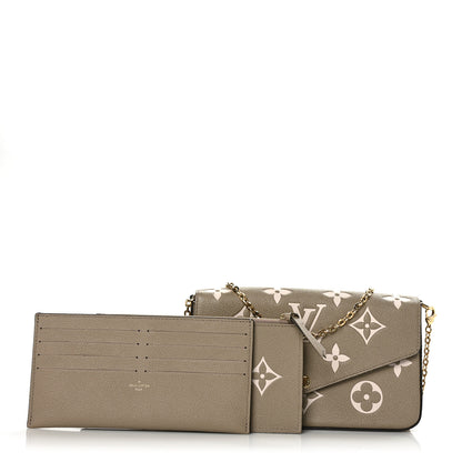 Louis Vuitton Empreinte Monogram Giant Felicie Pochette Tourterelle Creme 3 of 11