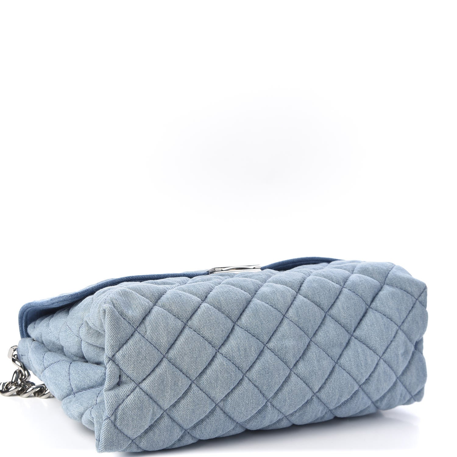 Stella McCartney Eco Denim Quilted Large Beckett Shoulder Bag Blue 3 of 8