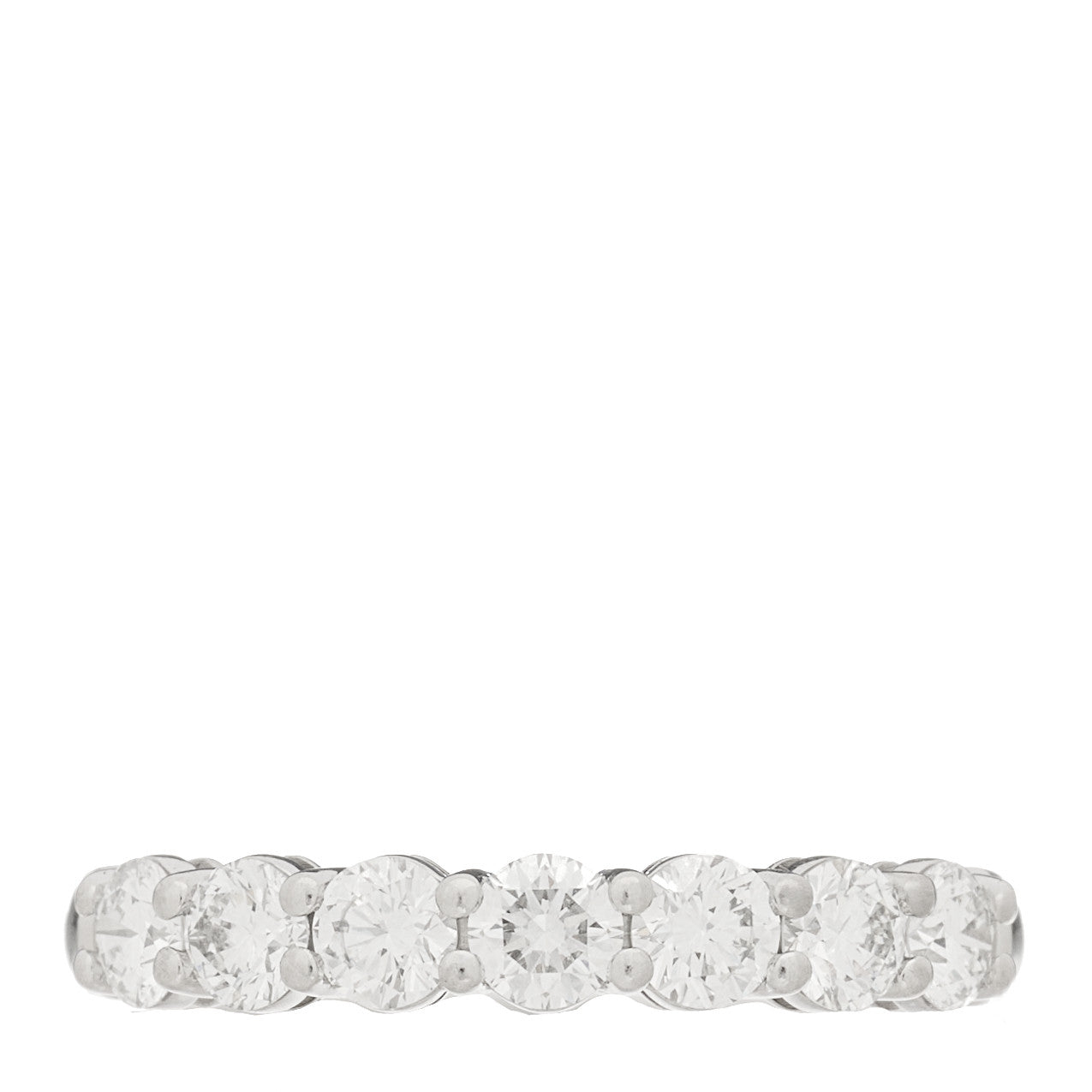 Tiffany Platinum Diamond 3.5mm Forever Half Circle Band Ring 54 6.75 1 of 5