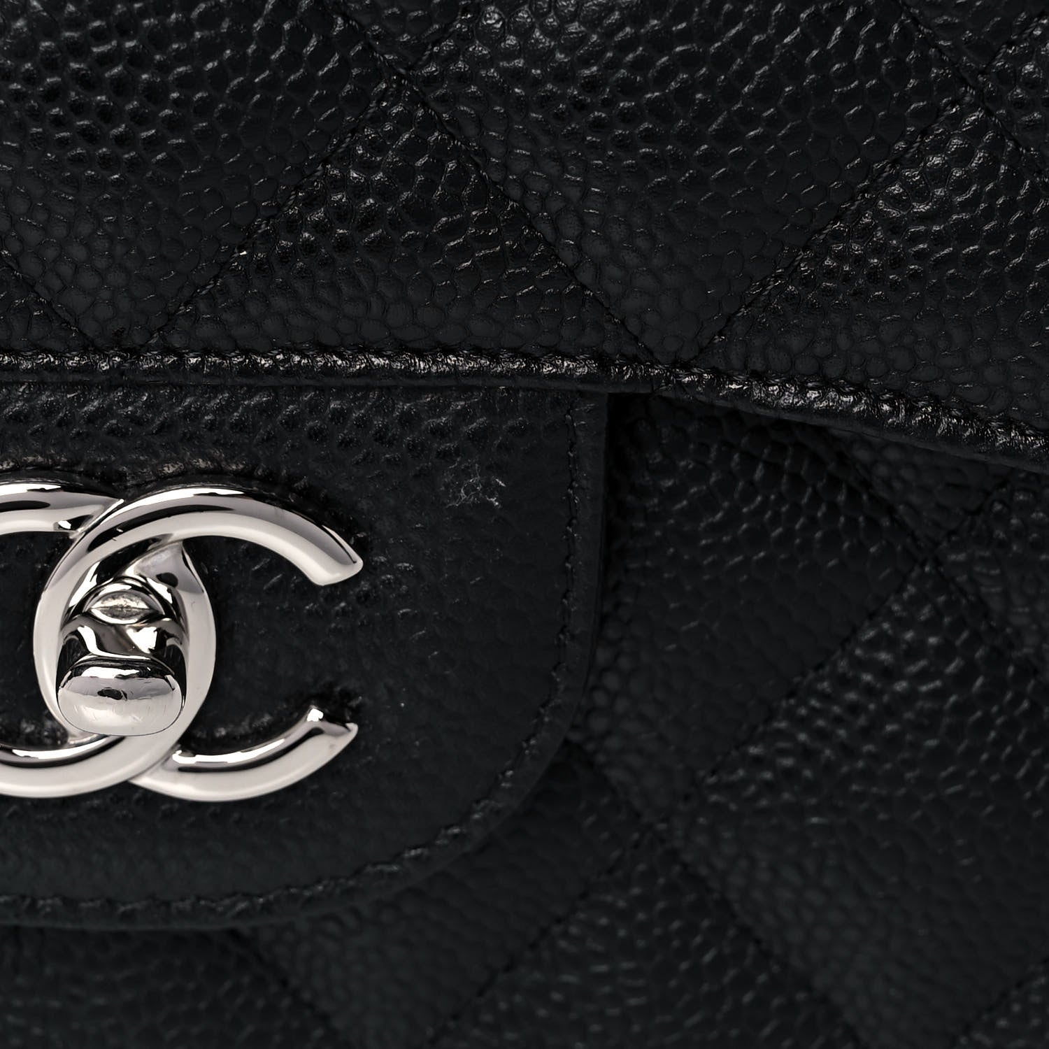 Chanel Caviar Quilted Jumbo Double Flap Black 13 of 16