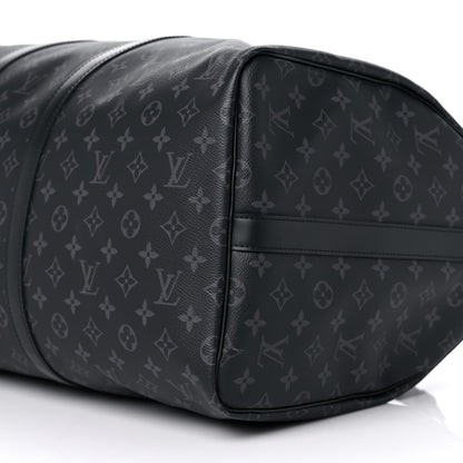 Louis Vuitton Monogram Eclipse Keepall Bandouliere 55 9 of 9