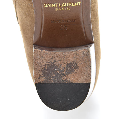 Saint Laurent Suede Womens Blake Ankle Boots 35 New Sigaro 11 of 17