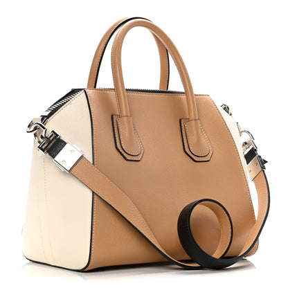 Givenchy Sugar Goatskin Small Tri-Color Antigona Light Brown Beige Black 3 of 9