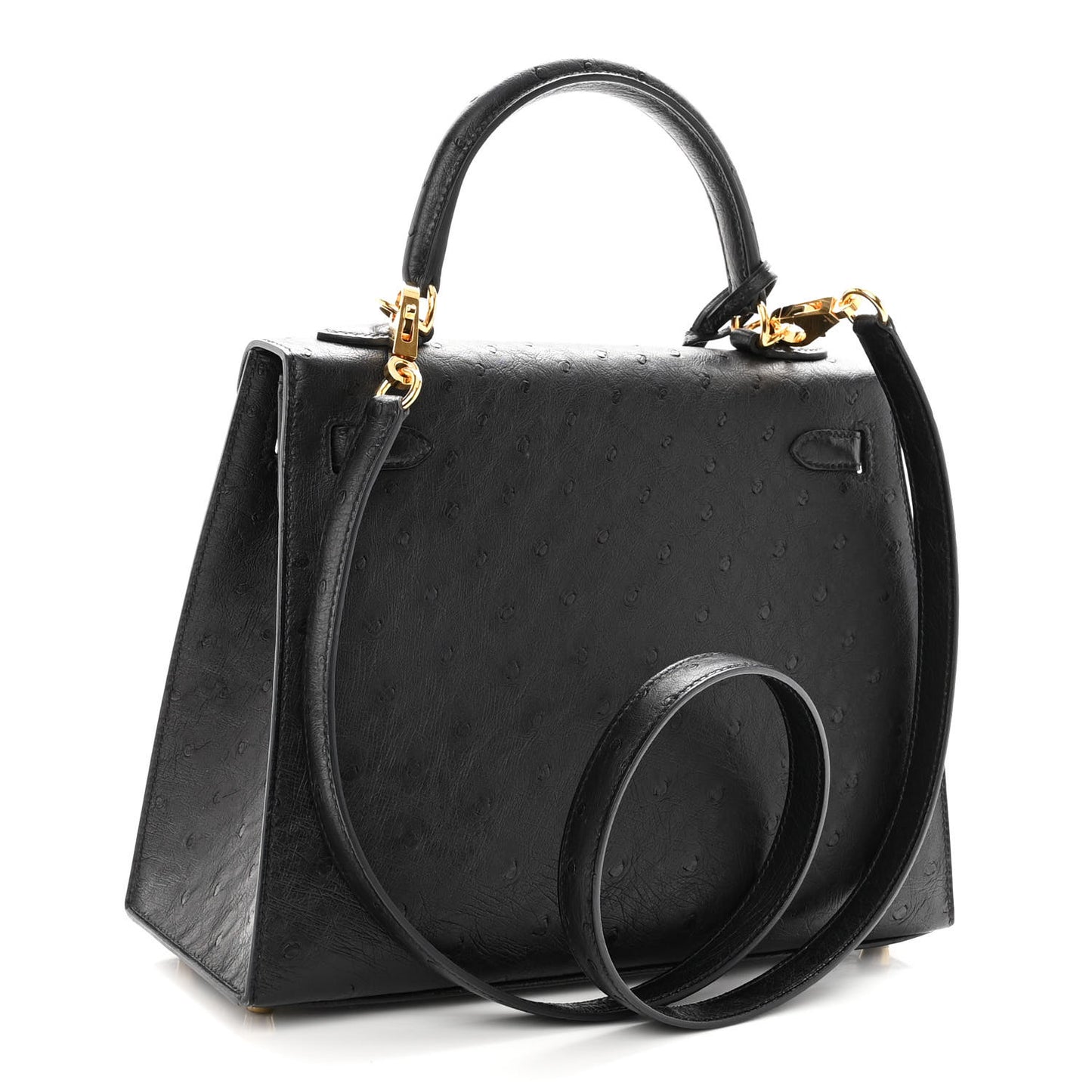 Ostrich Kelly Sellier 25 Black