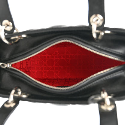 Christian Dior Lambskin Cannage Medium Lady Dior Black 5 of 12