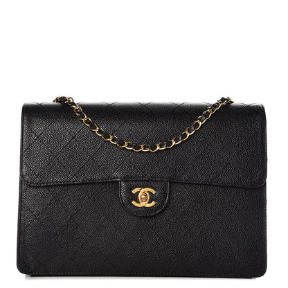 Chanel Caviar Stitch Jumbo Single Flap Black 1 of 10