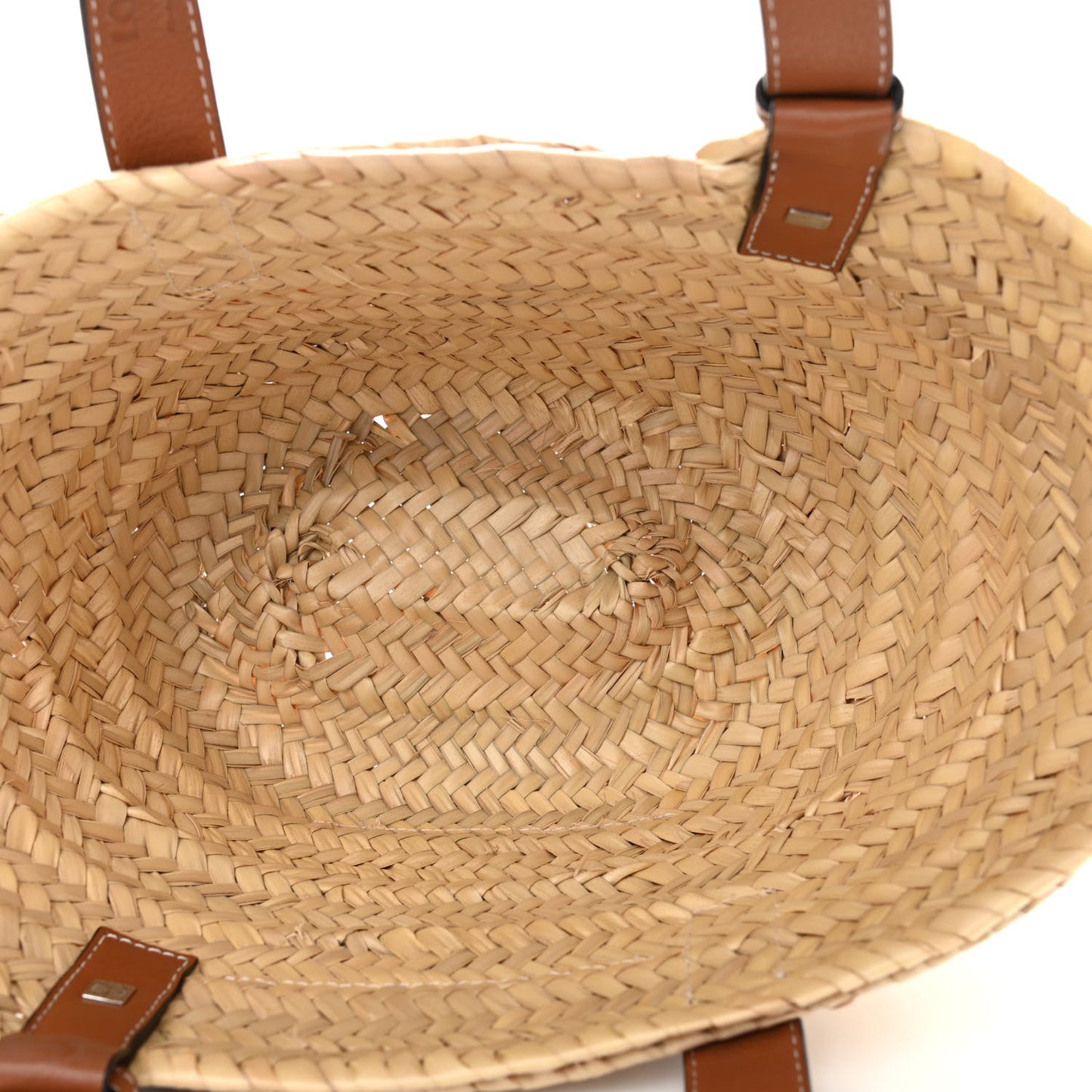 Raffia Small Basket Tote Bag Natural Tan