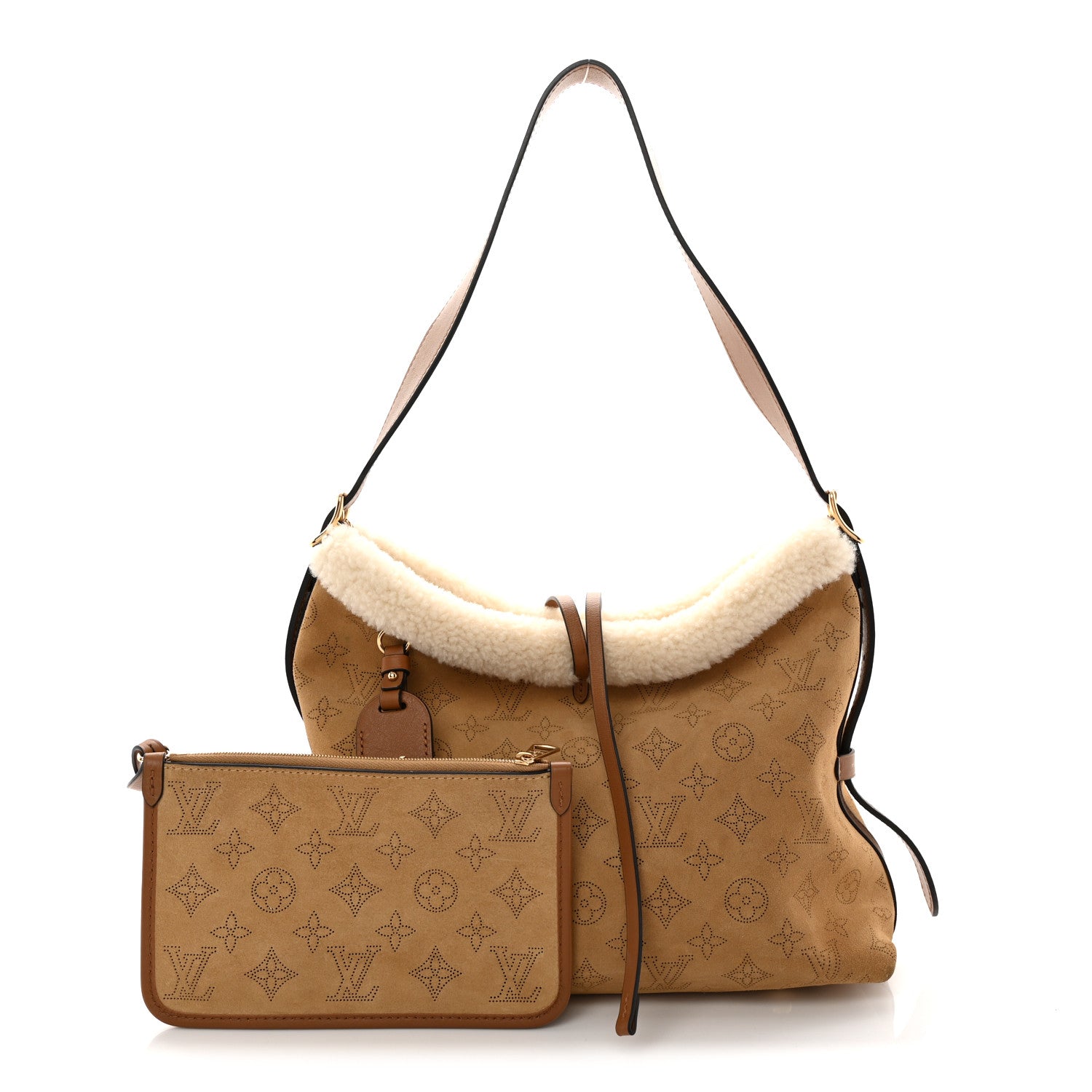 Louis Vuitton Suede Mahina CarryAll PM Beige 3 of 13