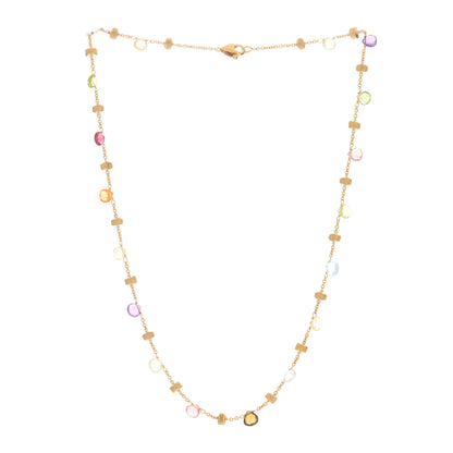 Marco Bicego 18K Yellow Gold Multi Gemstone Paradise Single Strand Necklace 2 of 3
