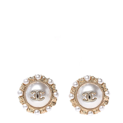 Chanel Pearl CC Earrings Gold 1 of 5