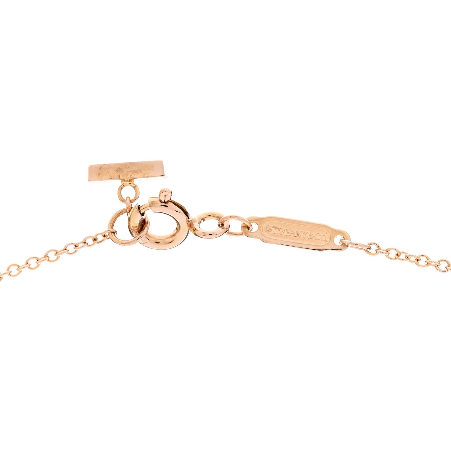 18K Rose Gold Small T Smile Pendant Necklace
