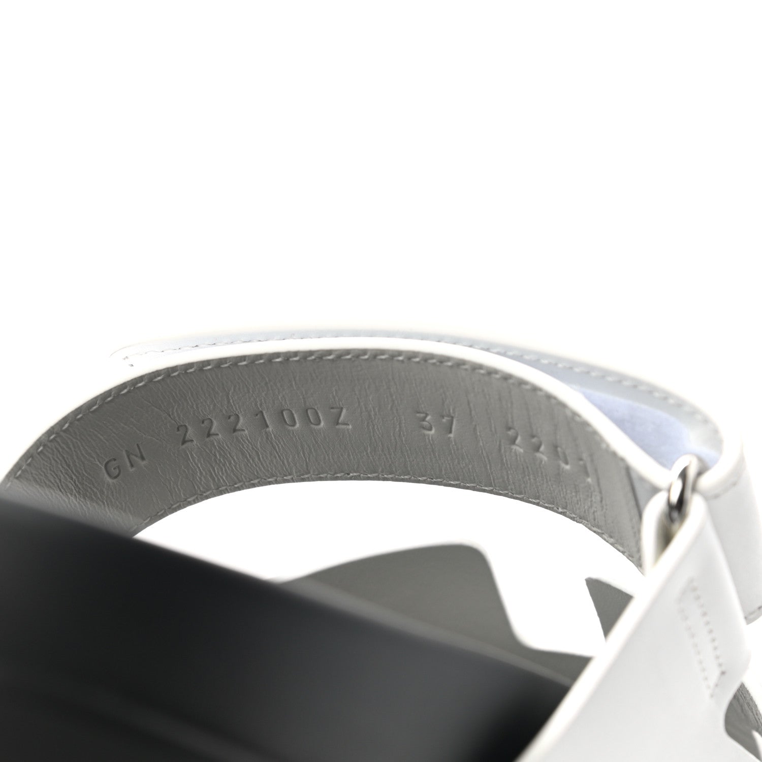 Hermes Calfskin Womens Chypre Sandals 37 White 8 of 9