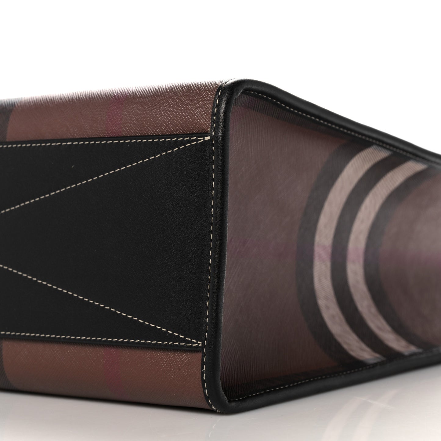 E-Canvas Denny Check Tote Brown