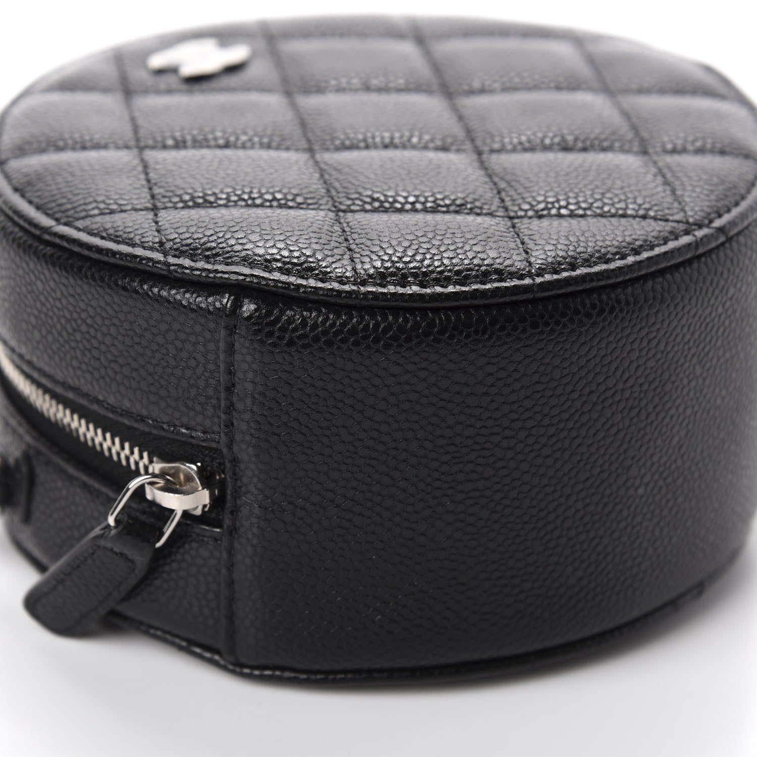 Chanel Caviar Quilted Round Clutch With Chain Black 6 of 11