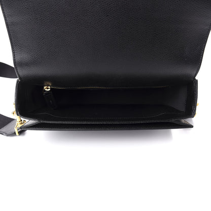 Saint Laurent Textured Calfskin Medium Classic Monogram Universite Bag Black 6 of 11