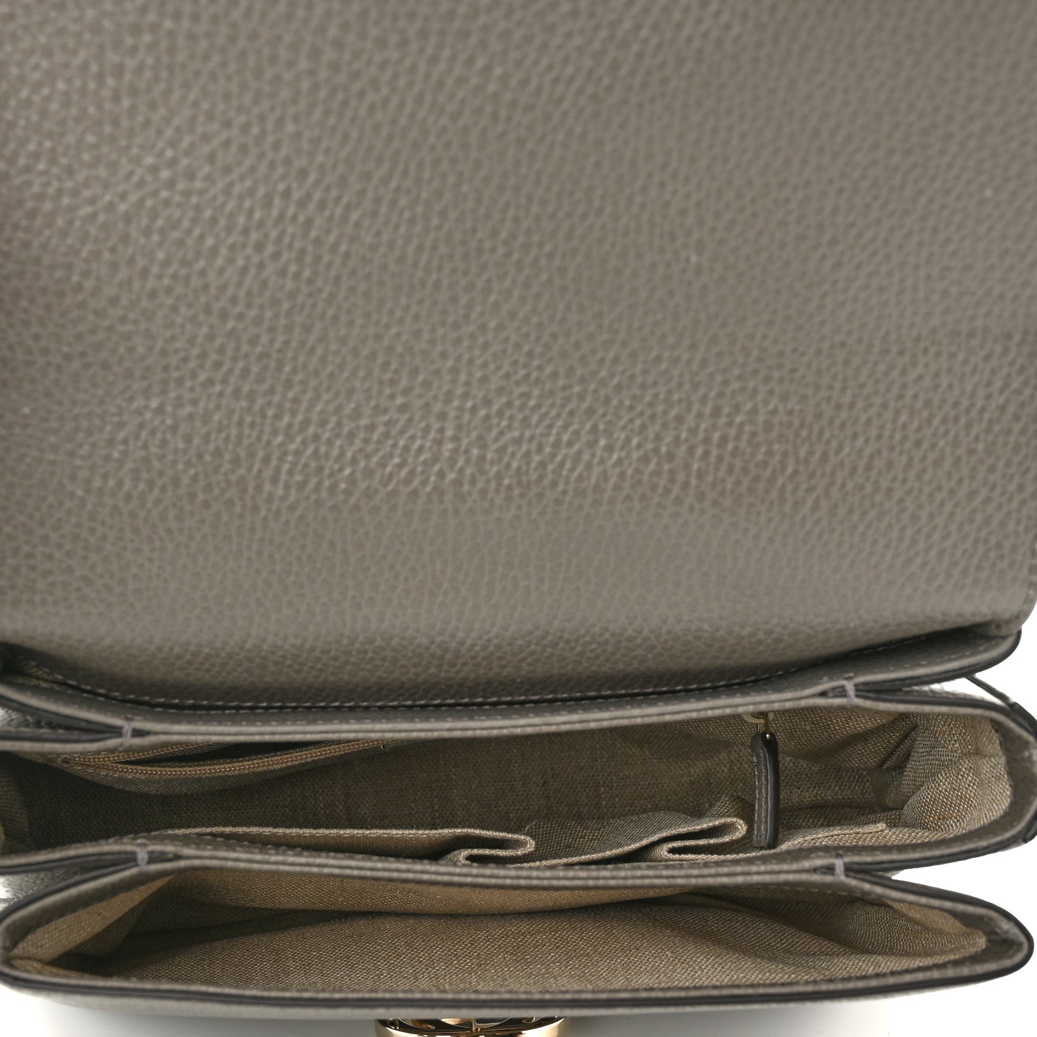 Gucci Dollar Calfskin Interlocking G Top Handle Shoulder Bag Loess 4 of 9