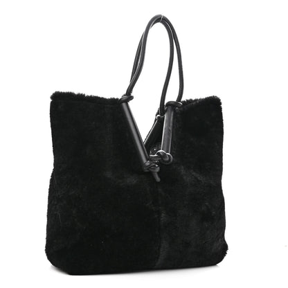 Bottega Veneta Shearling Reversible Tote Black 5 of 15