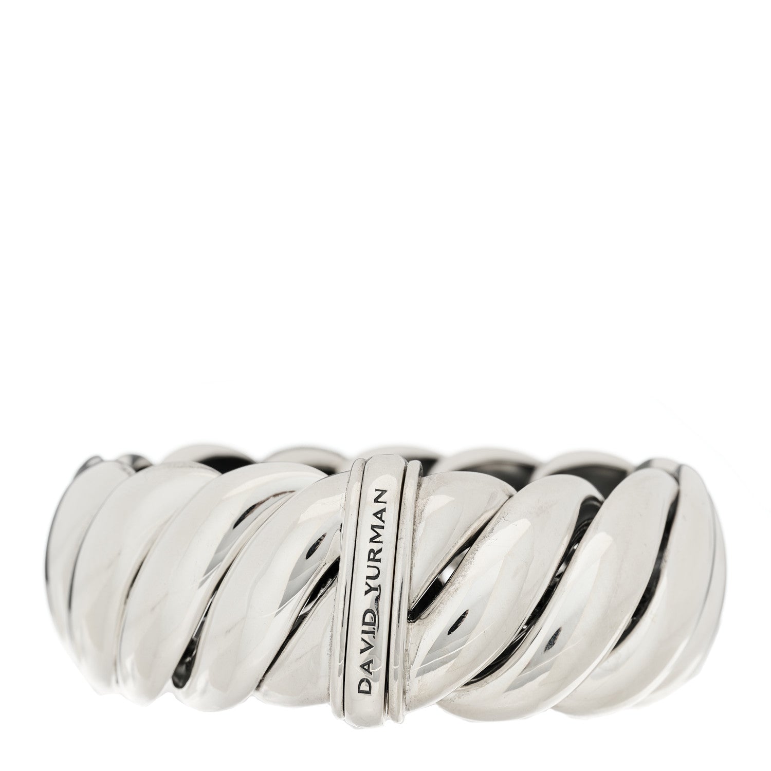 David Yurman Sterling Silver Diamond Blue Sapphire Tanzanite Sculpted Bracelet 2 of 4