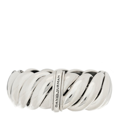 David Yurman Sterling Silver Diamond Blue Sapphire Tanzanite Sculpted Bracelet 2 of 4