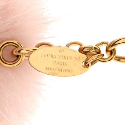 Louis Vuitton Resin Wood Mink Fur Vivienne Snowboard Bag Charm Key Holder 4 of 4