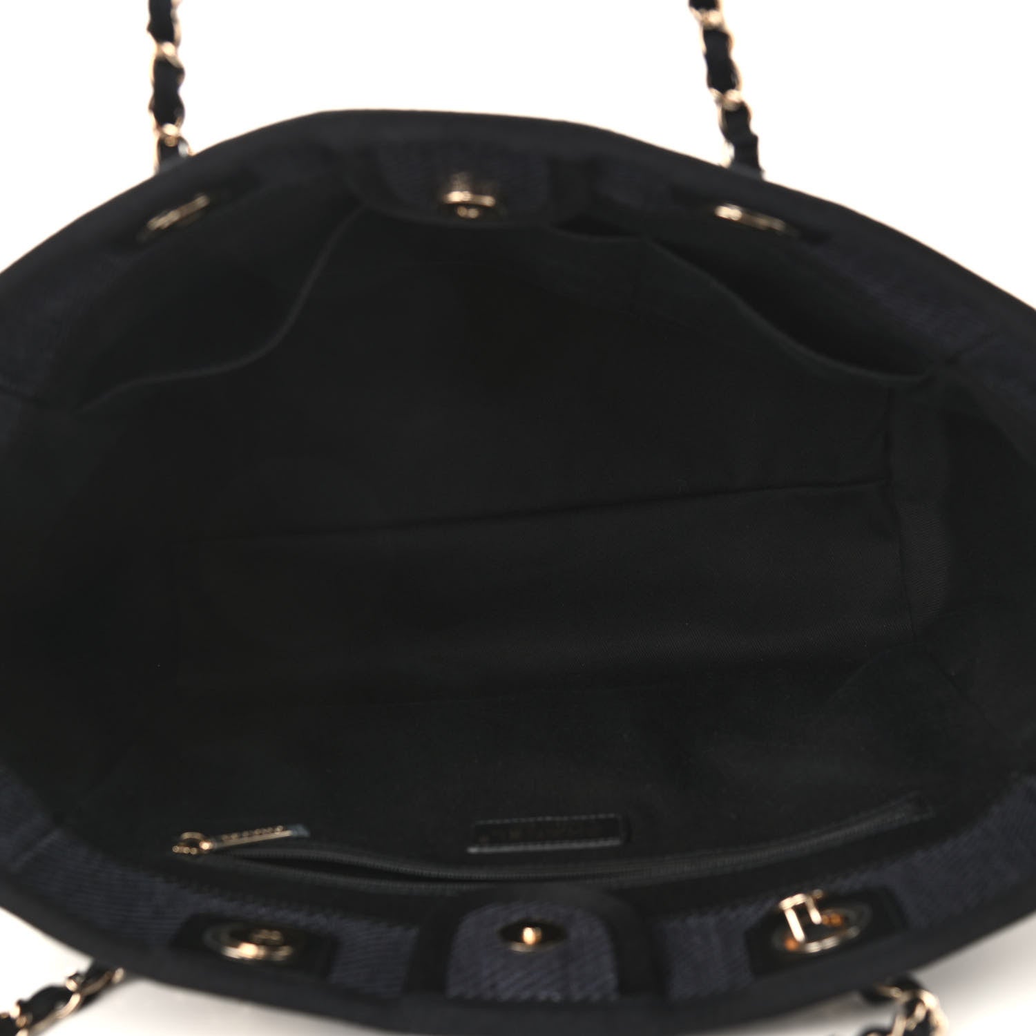 Chanel Mixed Fibers Small Deauville Tote Black 5 of 9