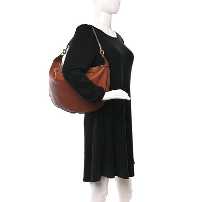 Celine Supple Calfskin Medium Strap Leandre Shoulder Bag Brown 2 of 11