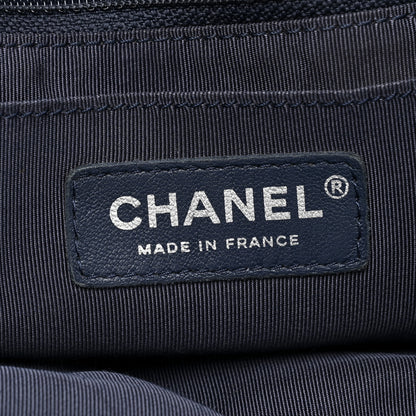 Chanel Lambskin Quilted CC Chain Drawstring Tote Blue 6 of 19