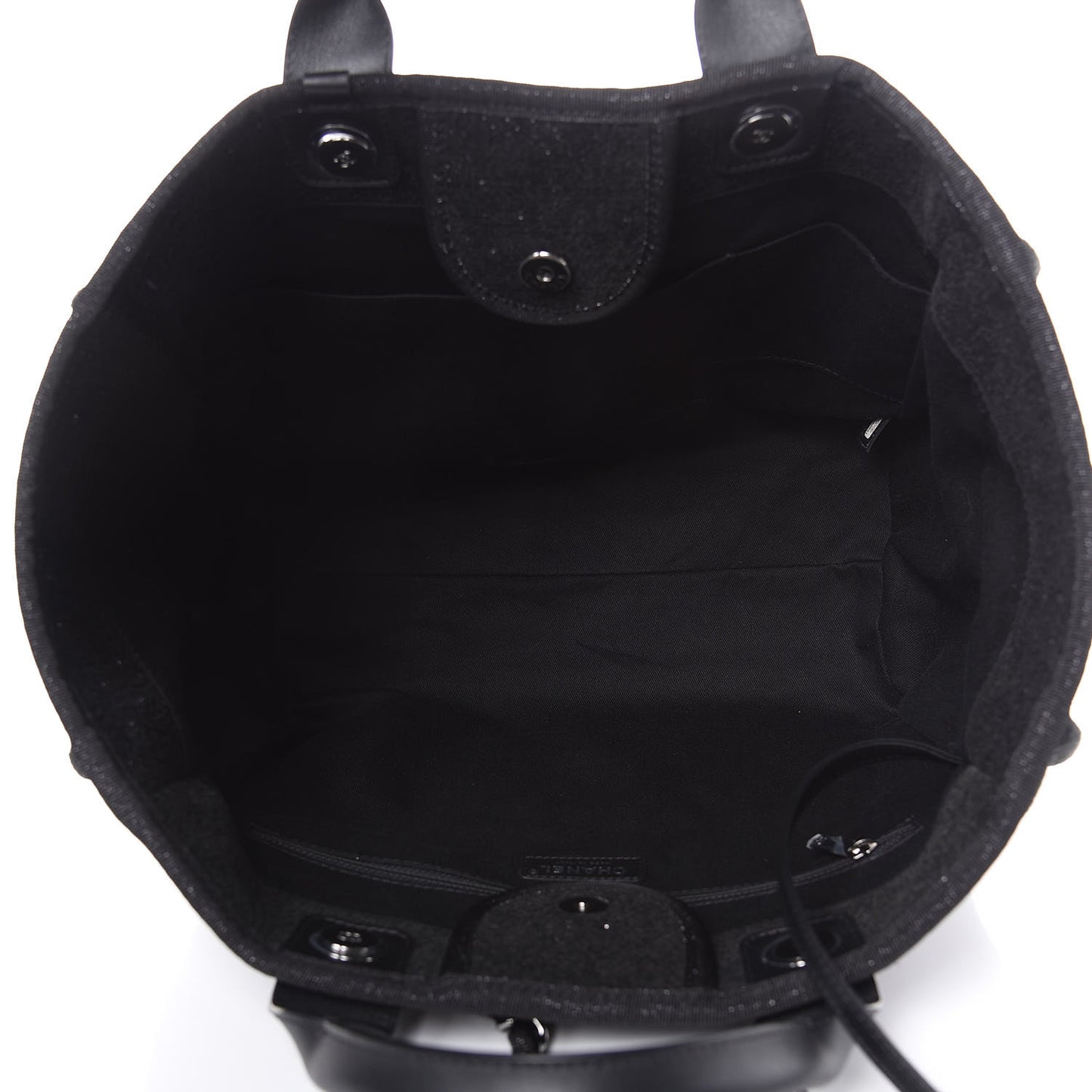 Lurex Boucle Medium Deauville Tote Black