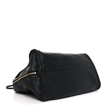 Alexander McQueen Pebbled Calfskin Large Skull Padlock Zip Around Tote Black 4 of 10