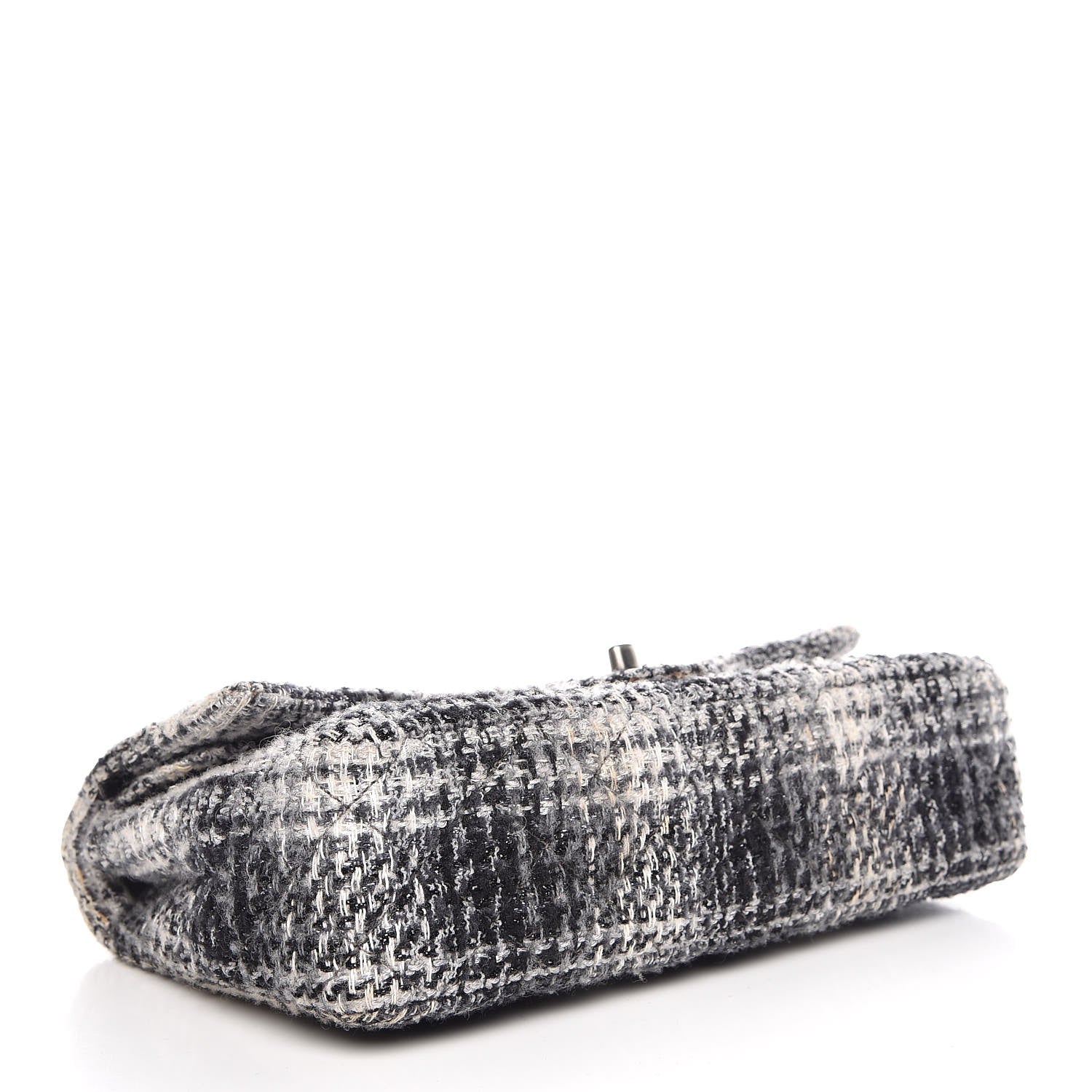 Chanel Tweed Quilted Medium Double Flap Grey 4 of 7