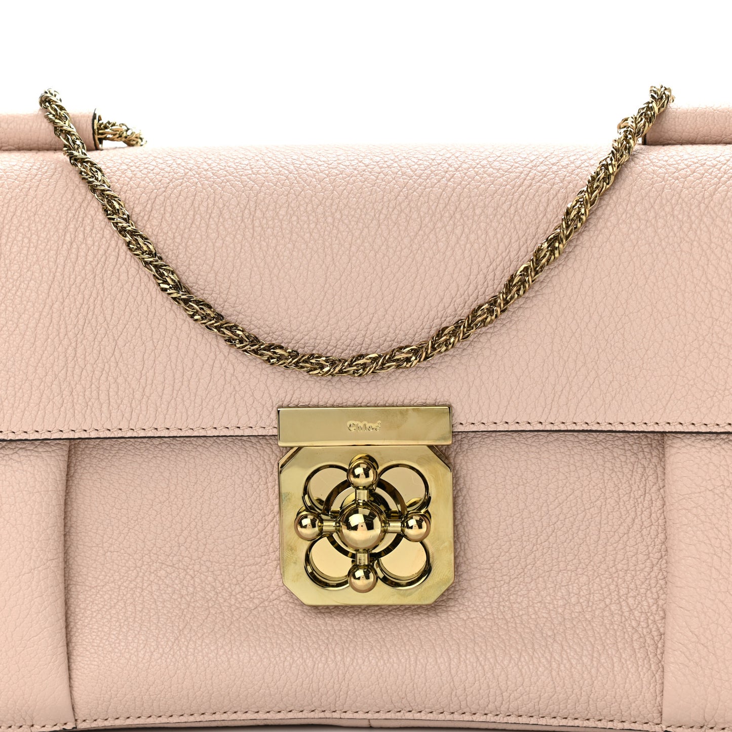 Goatskin Medium Elsie Shoulder Bag Angora Beige