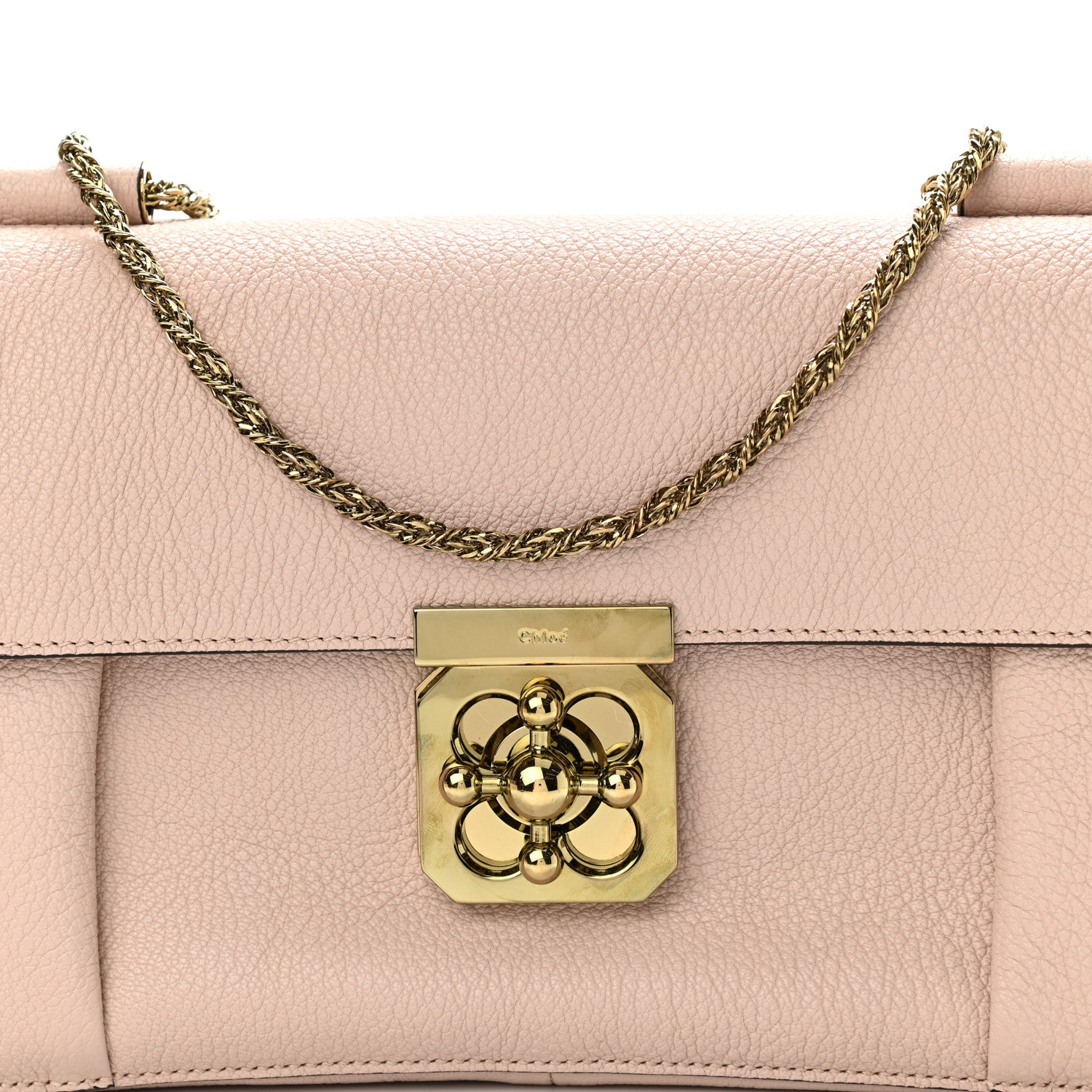 Chloe Goatskin Medium Elsie Shoulder Bag Angora Beige 8 of 10