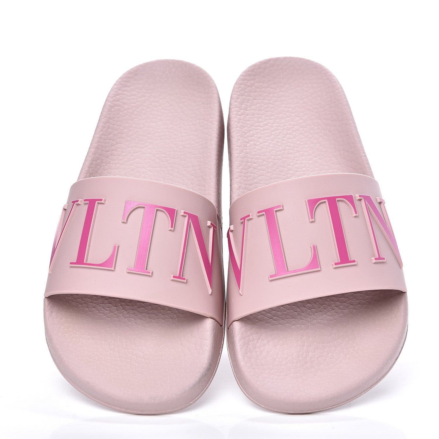 Valentino Garavani Rubber VLTN Pool Slide Sandals 36 Water Rose 2 of 9
