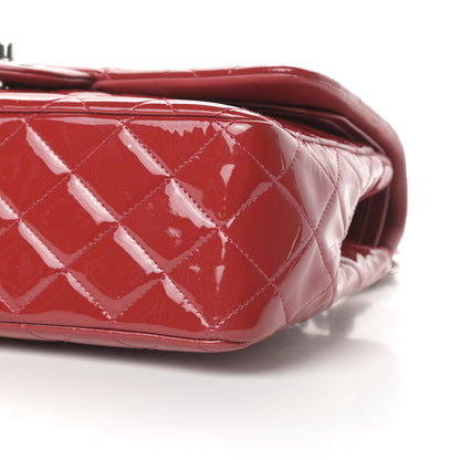 Chanel Patent Quilted Jumbo Double Flap Red 10 of 15