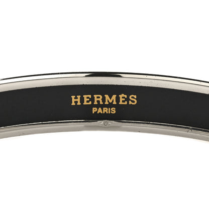 Hermes Enamel Printed Narrow Dreamcatchers Bracelet 70 Black 4 of 6