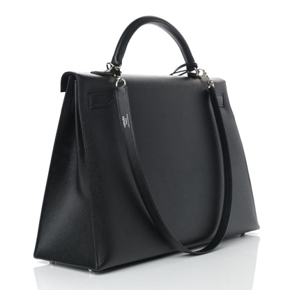 Hermes Epsom Kelly Sellier 40 Black 3 of 11
