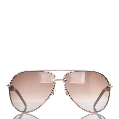Gucci Crystal Marina Chain Aviator Sunglasses 4230/S White 3 of 7