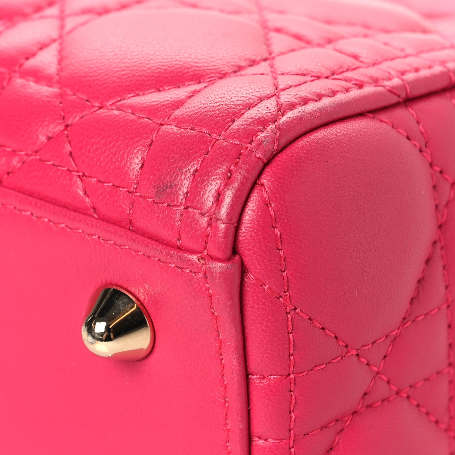 Christian Dior Lambskin Cannage Large Lady Dior Pink 12 of 15