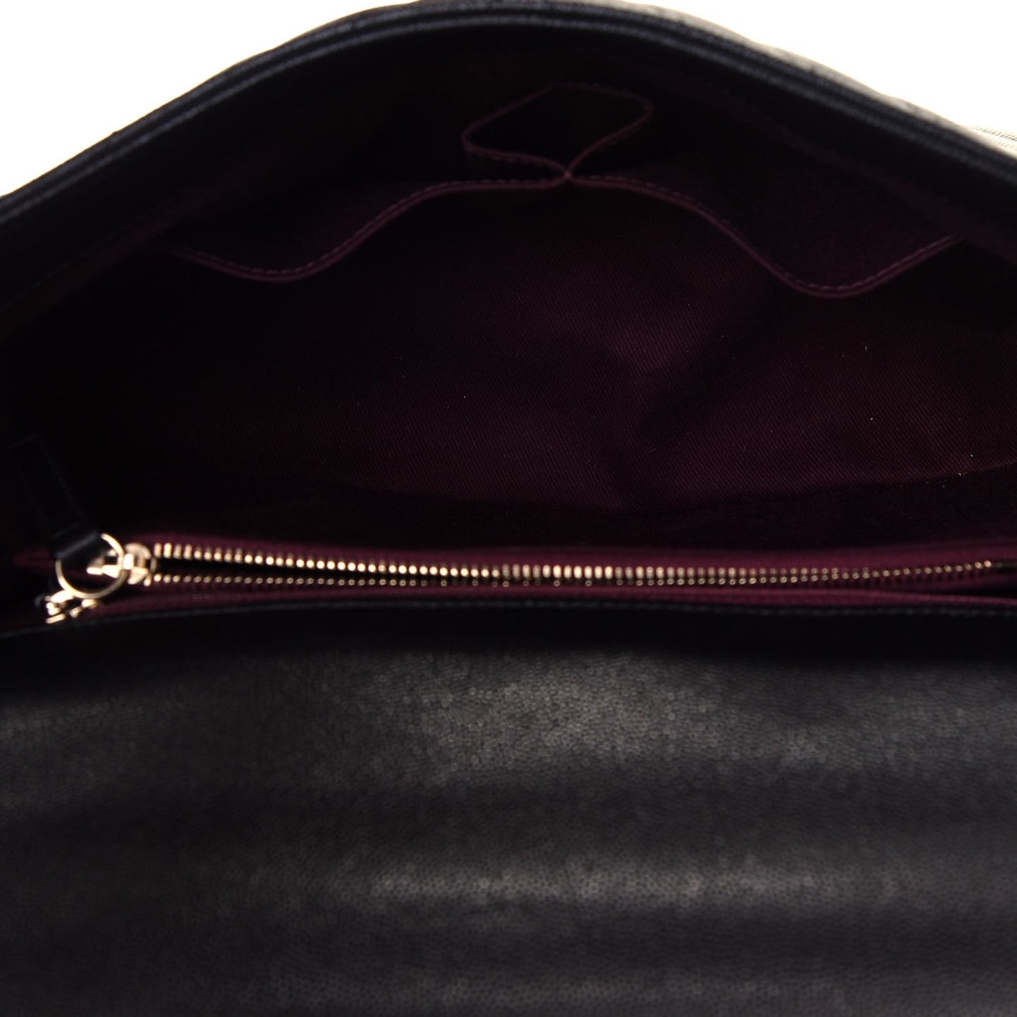 Caviar Chevron Quilted Medium Coco Handle Flap Black