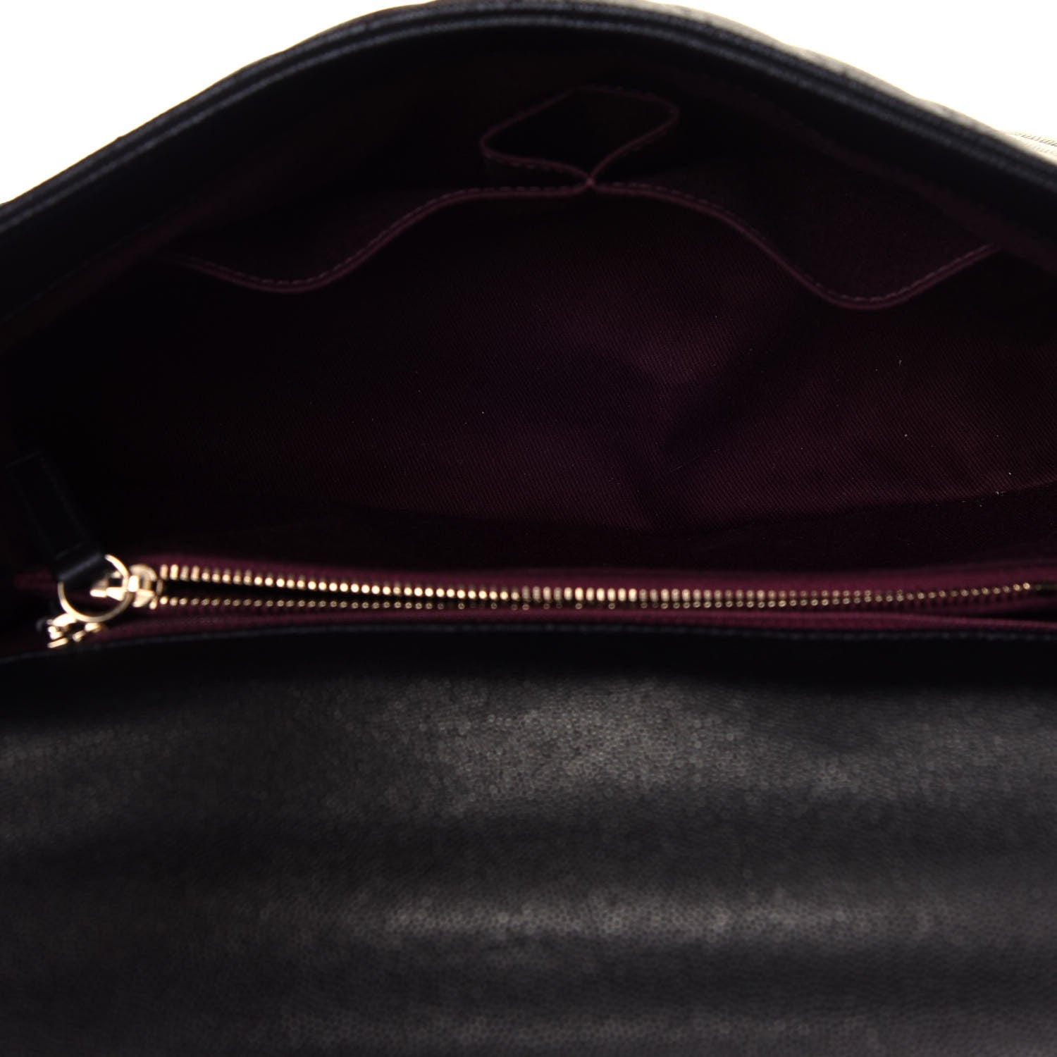 Chanel Caviar Chevron Quilted Medium Coco Handle Flap Black 5 of 13