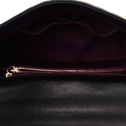 Chanel Caviar Chevron Quilted Medium Coco Handle Flap Black 5 of 13