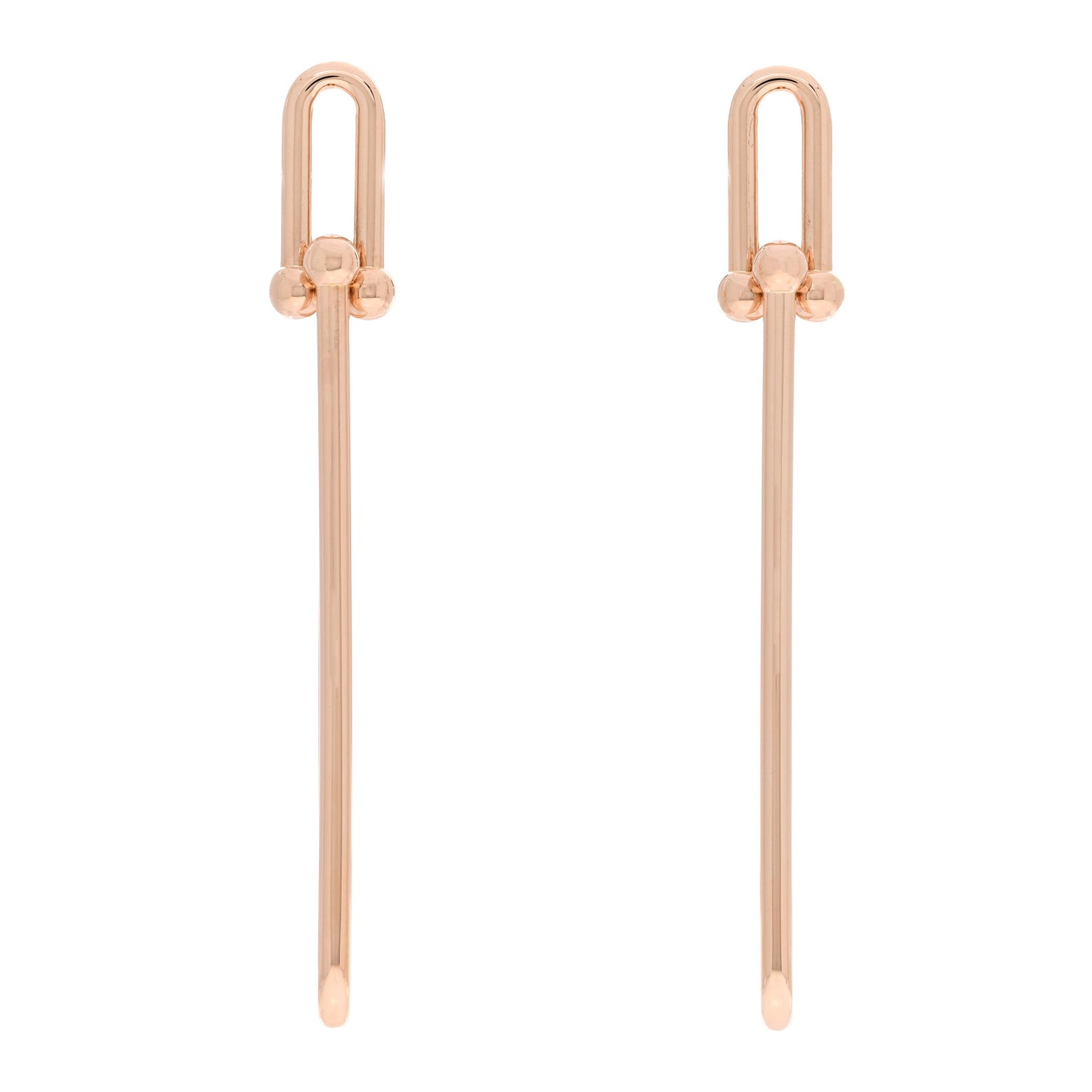 18K Rose Gold HardWear Double Long Link Earrings