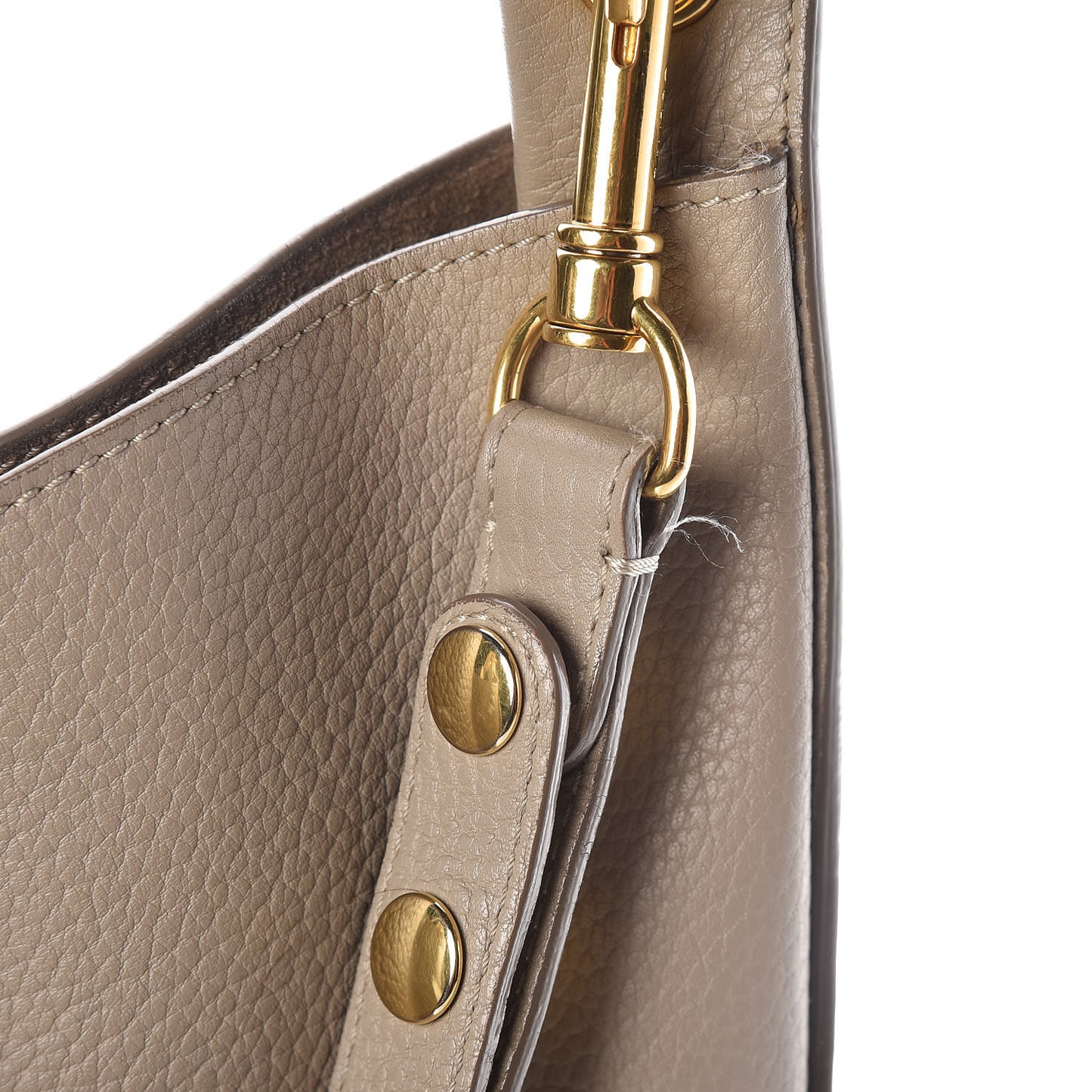 Crisped Calfskin Medium Hobo Light Taupe