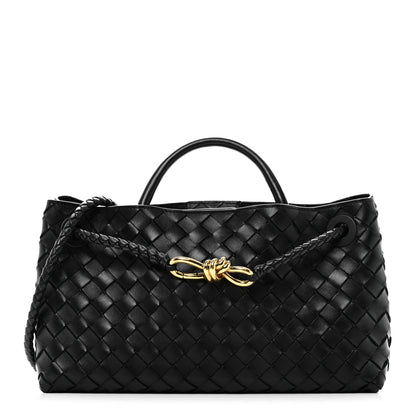 Bottega Veneta Nappa Intrecciato Small East West Andiamo Shoulder Bag Black 1 of 9