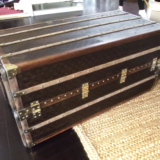 Louis Vuitton Antique WARDROBE Steamer TRUNK 4 of 11