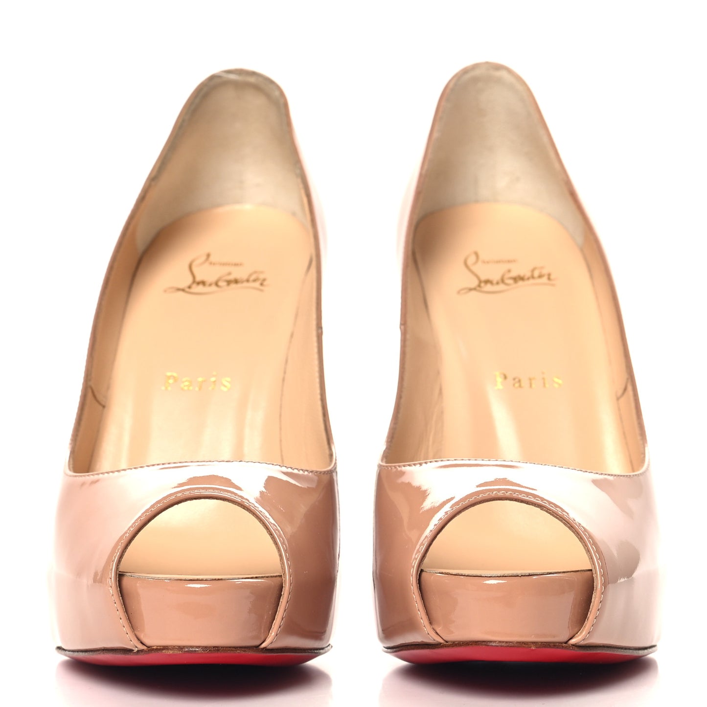Patent New Very Prive 120 Pumps 37.5 Nude