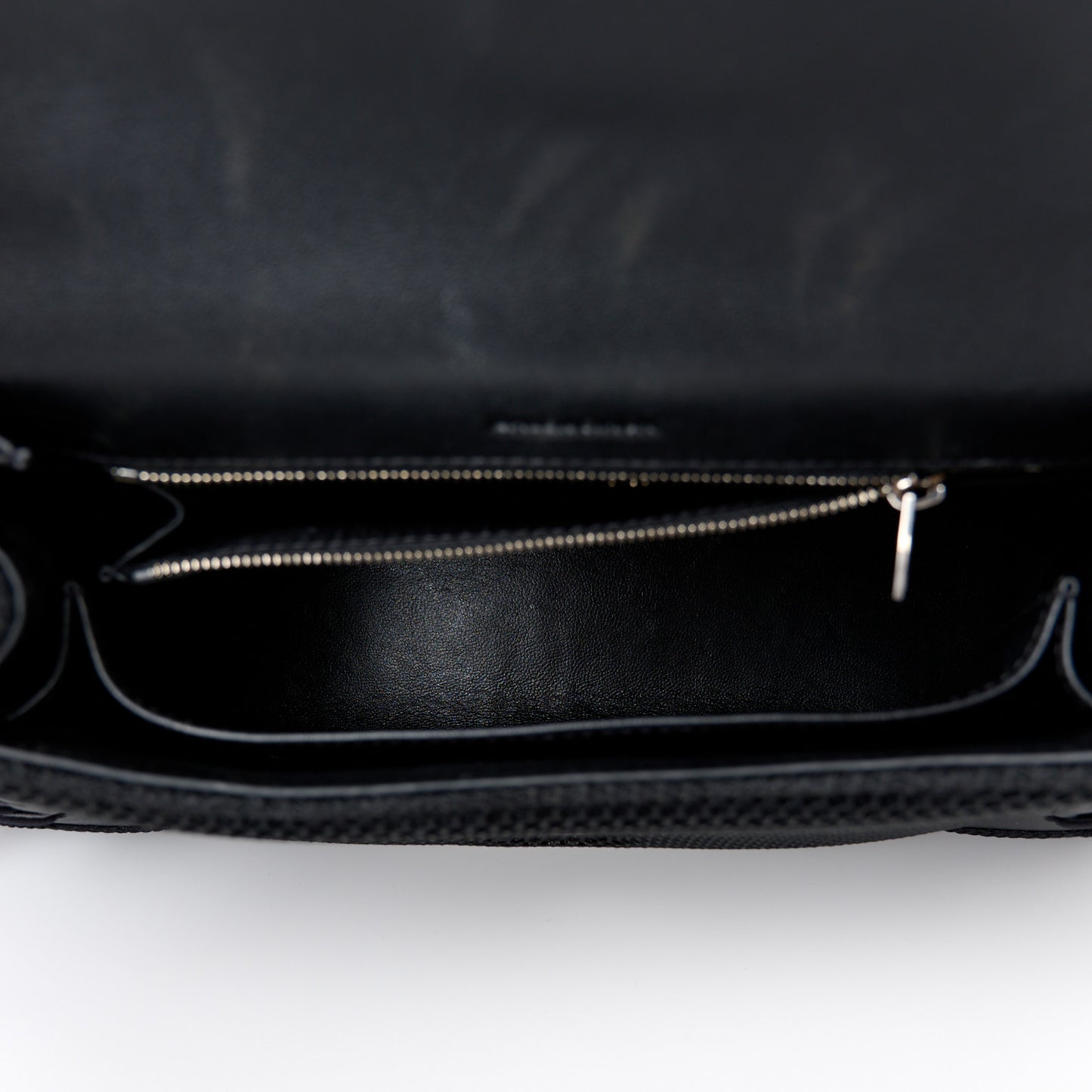 Faux Calfskin Fabric Medium Sneakerhead Top Handle Bag Black