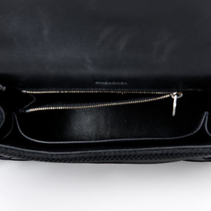 Balenciaga Faux Calfskin Fabric Medium Sneakerhead Top Handle Bag Black 5 of 10