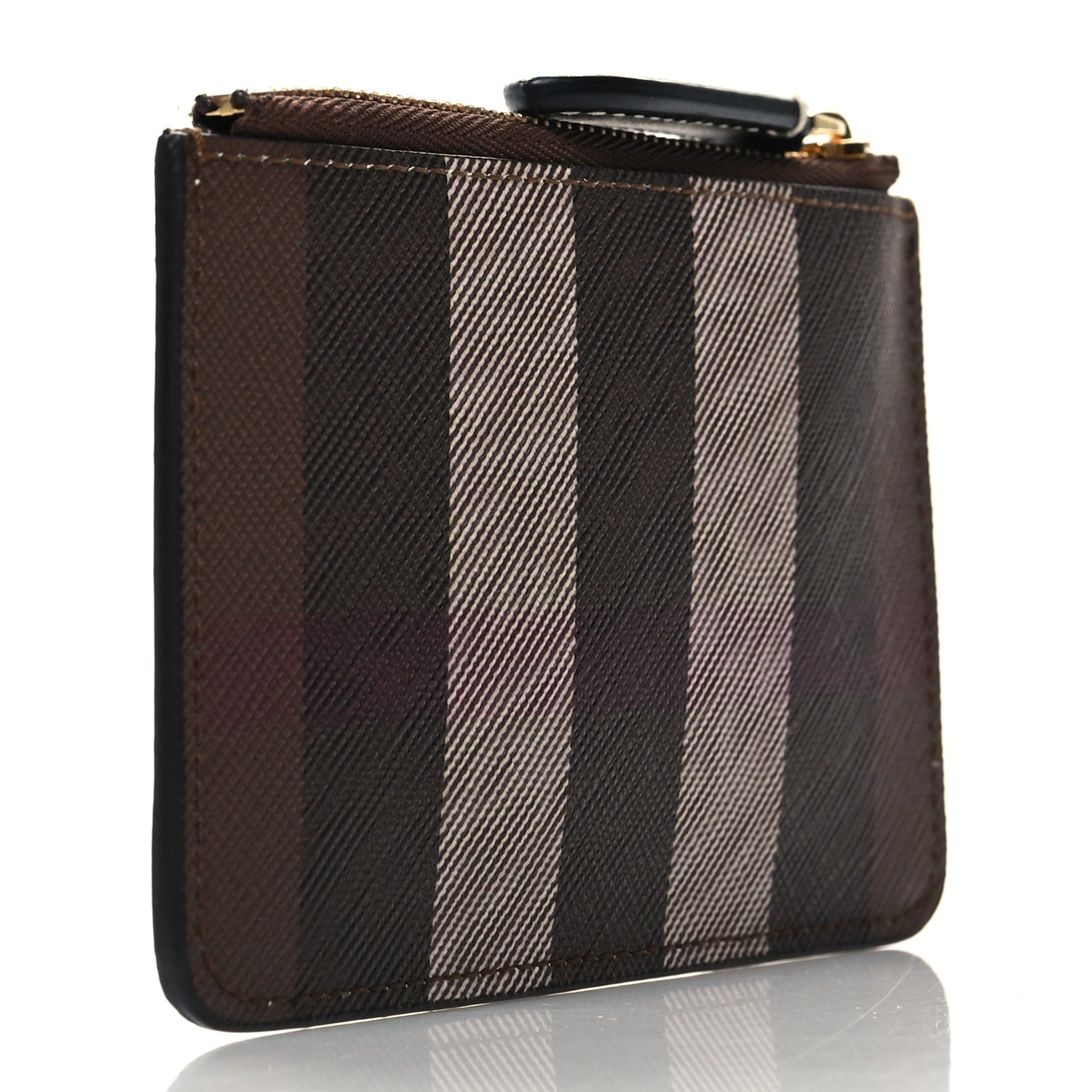 Burberry Kelbrook Exaggerated Check Canvas Card Case Birch Brown 3 of 7