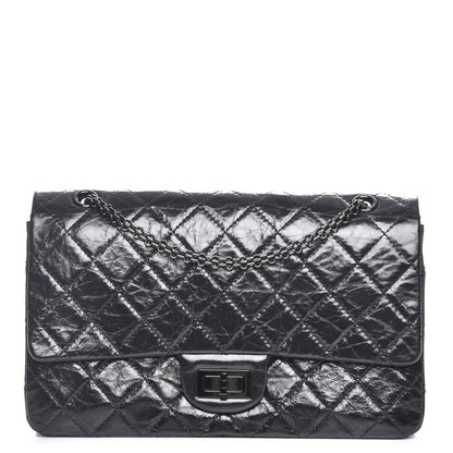 Chanel Shiny Aged Calfskin Quilted 2.55 Reissue 227 Flap So Black 1 of 8
